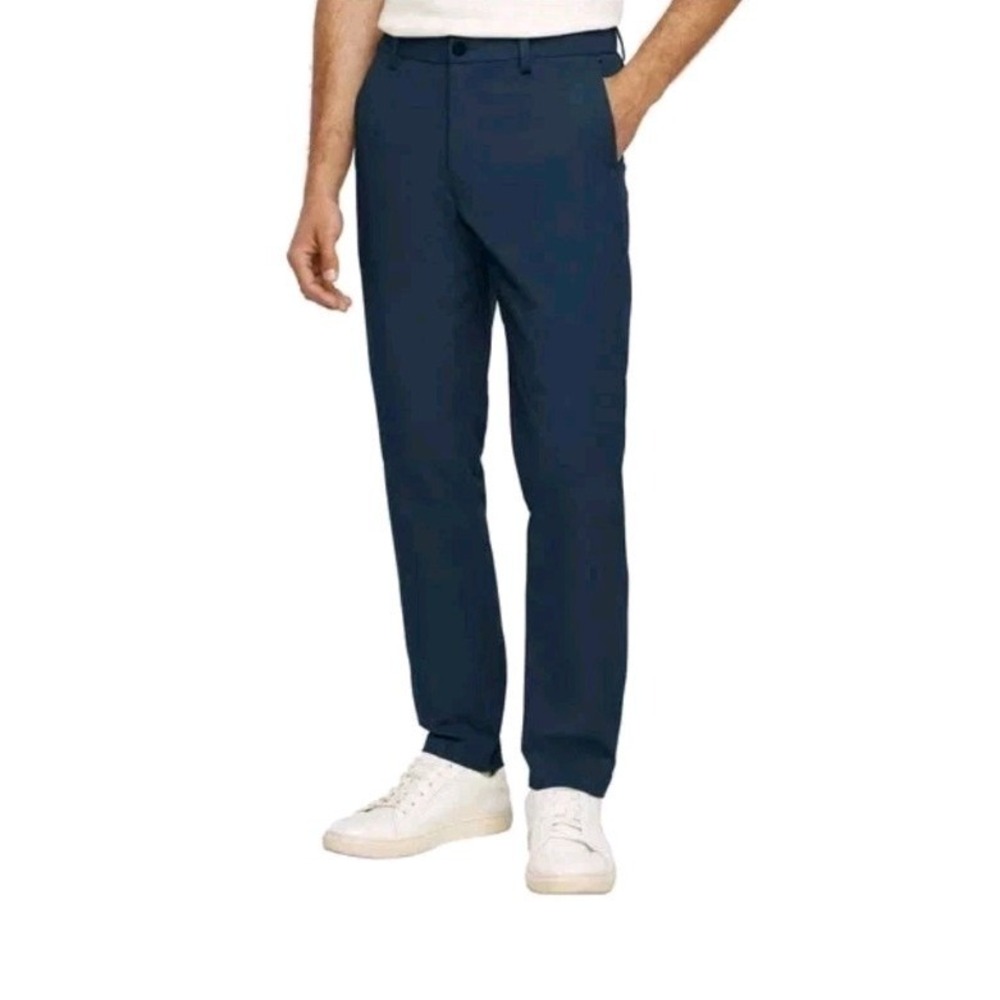 BANANA REPUBLIC Mens Blue Flat Front‎ Pants Slim Fit Size 40 W 32 L NWT
